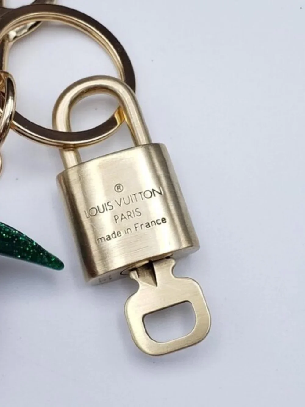 Louis Vuitton Gold Padlock 🔑 Authentic LV Unbranded Apple Keychain Bag Charm